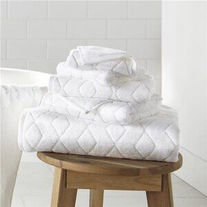 Soft Cotton Towel Set 6-Piece White Bath Towels
